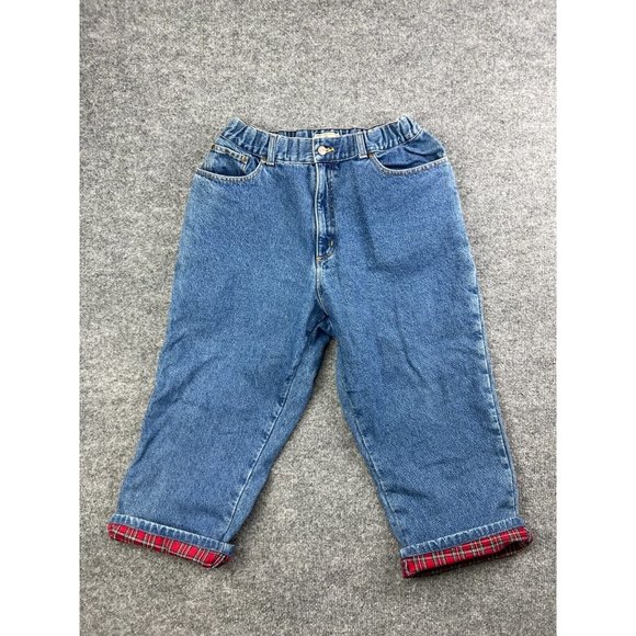 L.L. Bean Jeans Vintage Ll Bean Flannel Lined Jeans Womens Plus 8